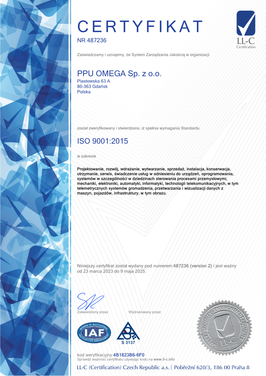 certyfikat ISO 9001 pl 